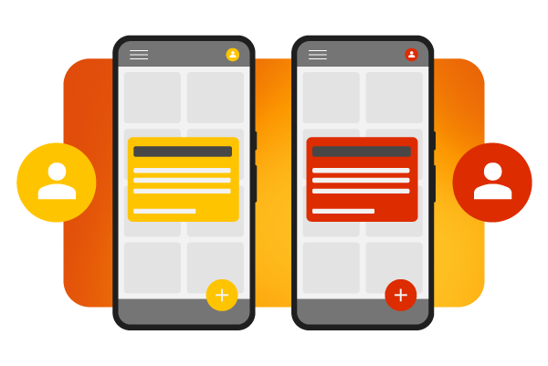 Two in-app messages with different styles